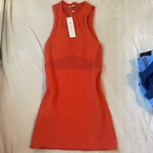 Zara Orange Knit Dress NWT